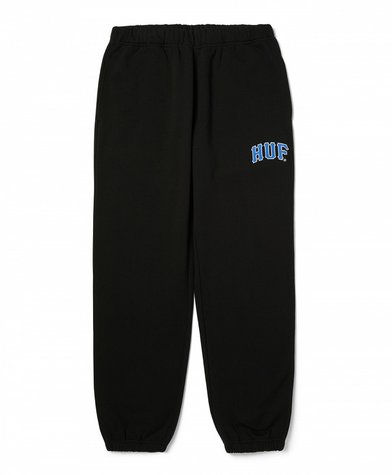 HUF ARCH FLEECE PANTS BLACK