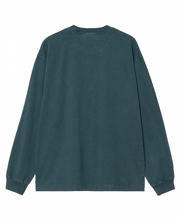 CARHARTT WIP VISTA LONG SLEEVE DEEP LAGOON GARMENT DYED