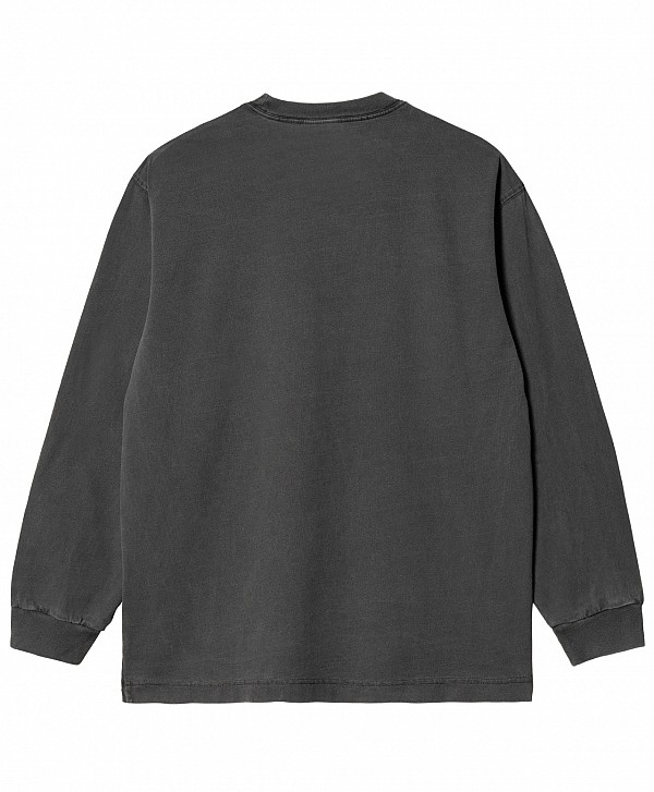CARHARTT WIP VISTA LONG SLEEVE BLACK GARMENT DYED