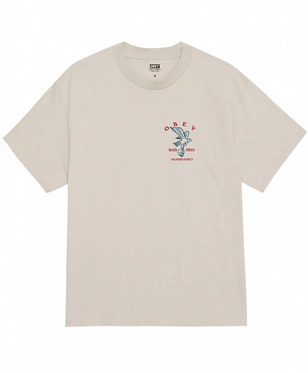 OBEY BAD IDEAS EAGLE TEE SILVER GREY