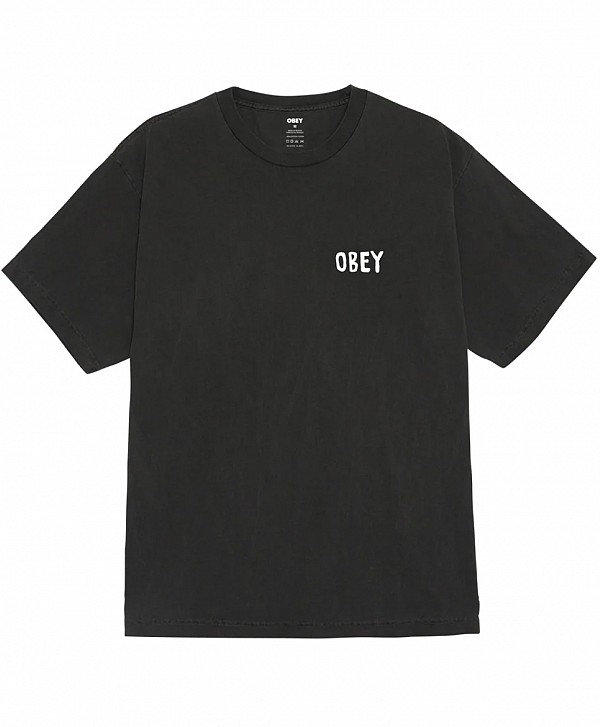 OBEY ICON PHOTO PIGMENT TEE DUSTY BLACK