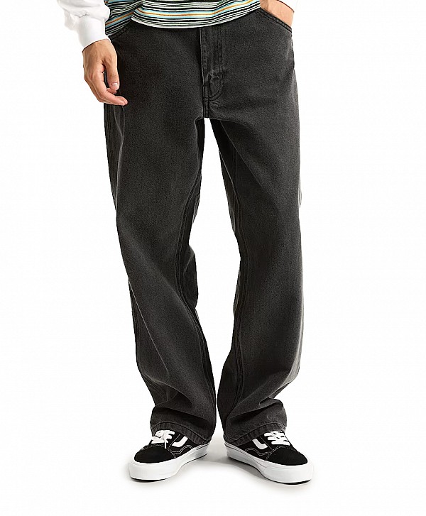 VANS SKATE CHECK DENIM PANTS BLACK