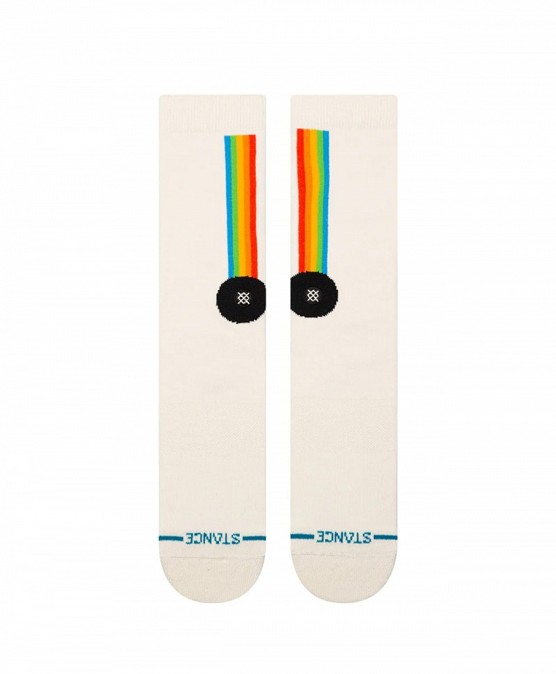 STANCE X POLAROID APERTURE CREW SOCKS WHITE