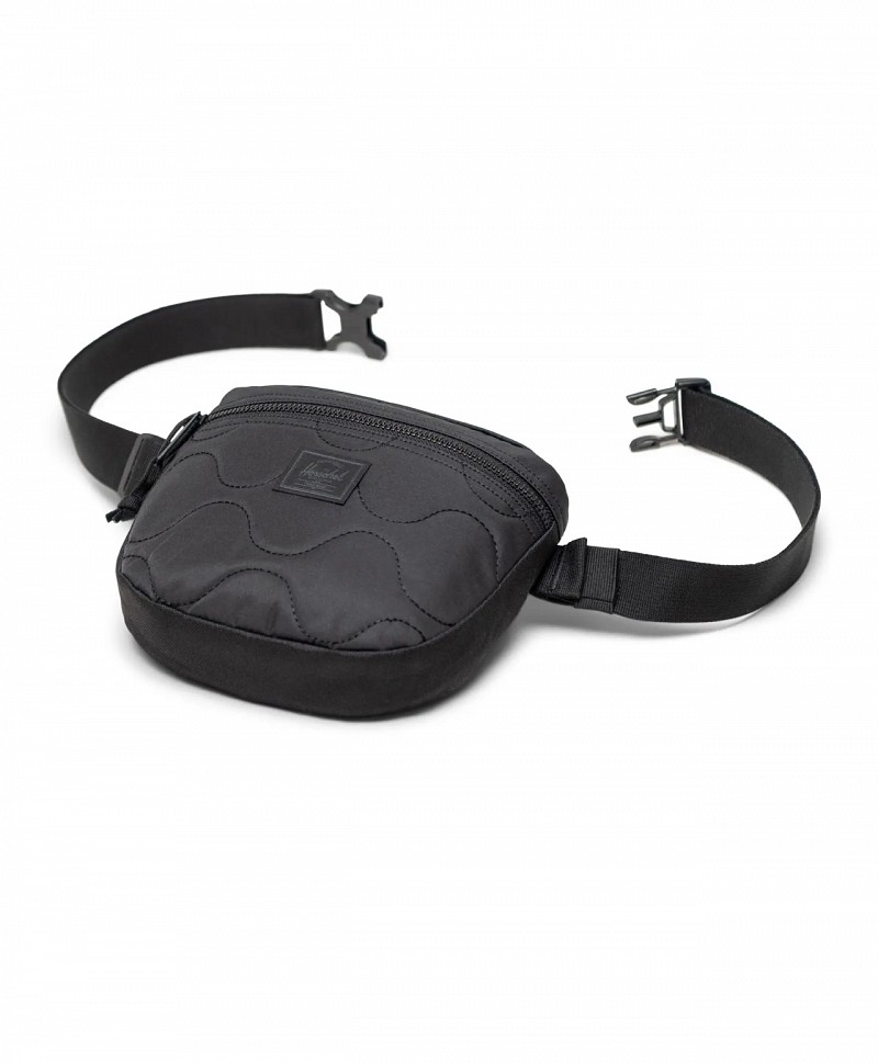 HERSCHEL SETTLEMENT QUILTED HIP PACK BLACK