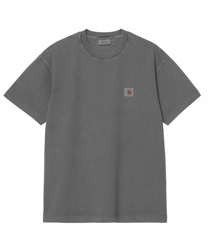 CARHARTT WIP VISTA TEE BLACK GARMENT DYED