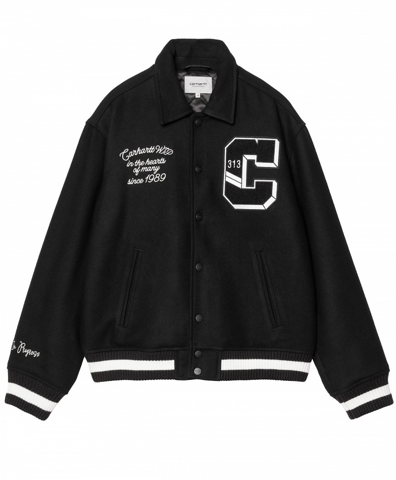 CARHARTT WIP WORLD CLASS VARSITY JACKET BLACK - Sold out | JACKETS