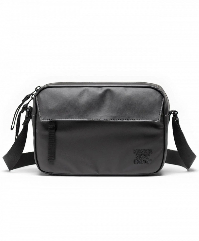 HERSCHEL ALBERNI WEATHER RESISTANT CROSSBODY BAG BLACK