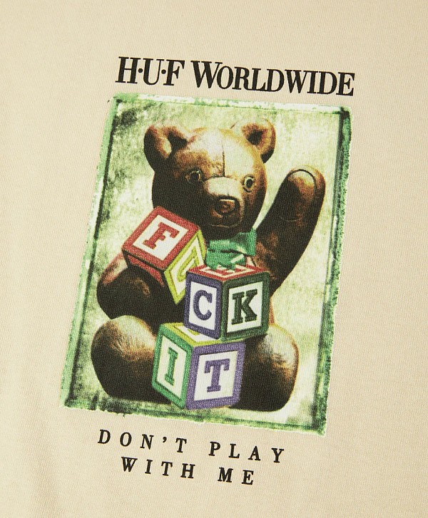 HUF GIFT BEAR TEE BLEACH