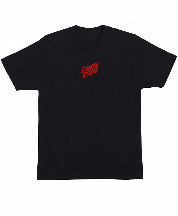 SANTA CRUZ X STRANGER THINGS SCREAMING LIGHTS TEE BLACK
