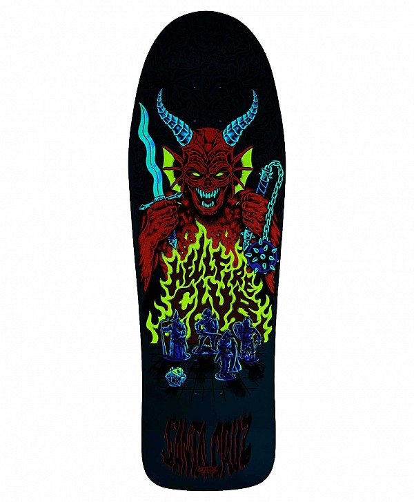SANTA CRUZ X STRANGER THINGS KNOX HELLFIRE SKATE DECK 10.07" BLUE
