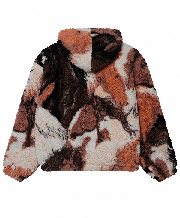 OBEY HORSES SHERPA JACKET BROWN MULTI