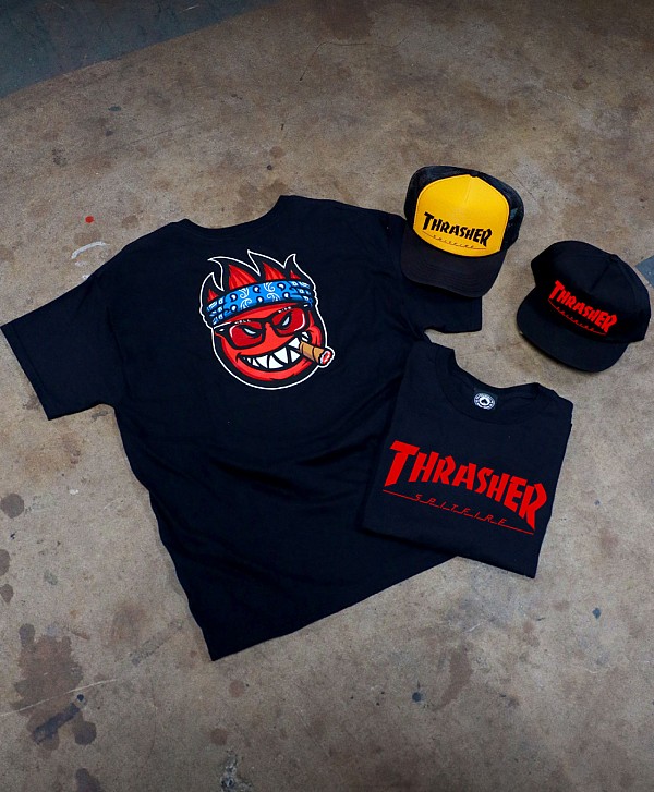THRASHER X SPITFIRE TRUCKER HAT GOLD/BLACK
