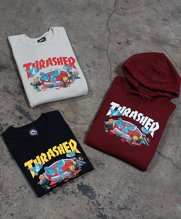 THRASHER BLOOD BATH TEE BLACK