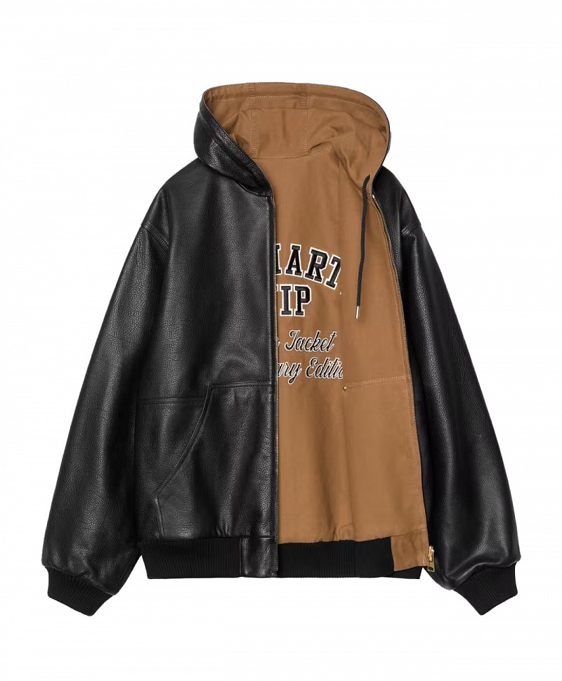 CARHARTT WIP OG ACTIVE JACKET 5OTH ANNIVERSARY LEATHER BLACK/HAMILTON BROWN