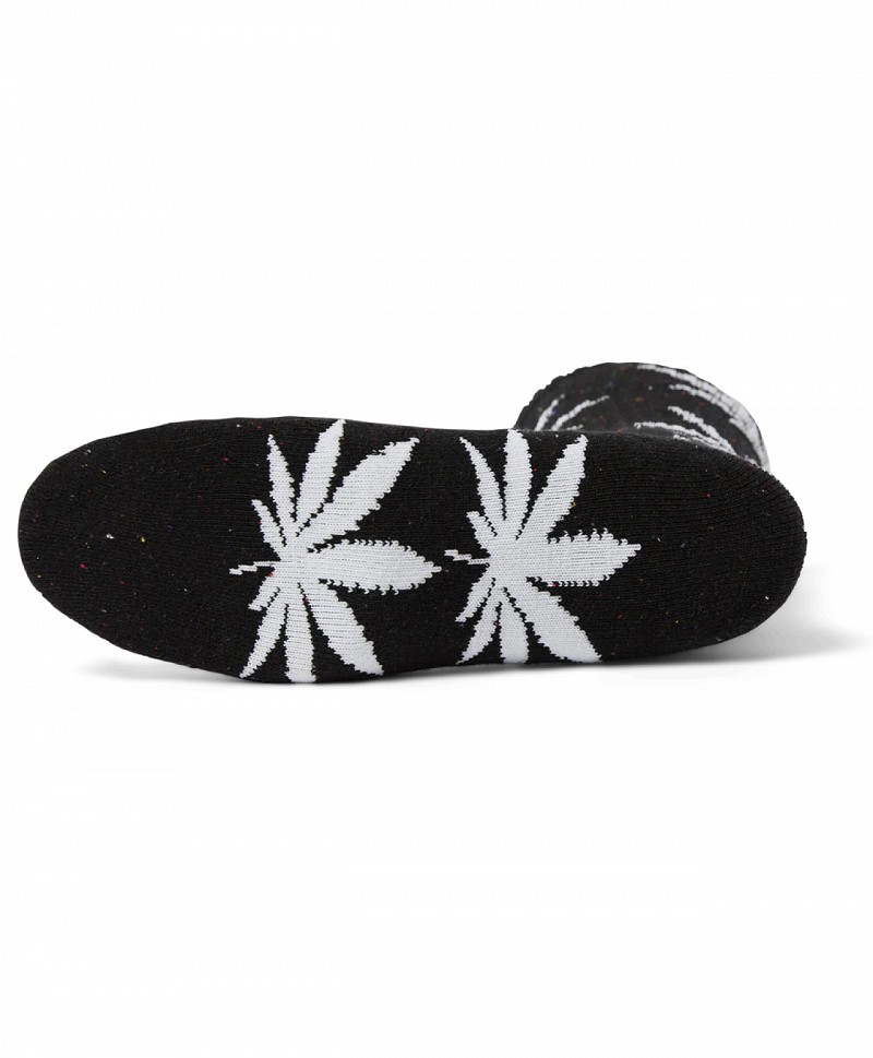 HUF PLANTLIFE SPECKLED SOCKS BLACK