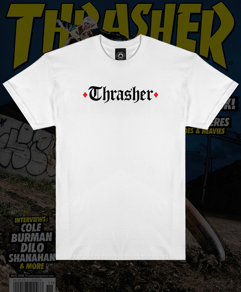 THRASHER X SPITFIRE THE END OATH TEE WHITE
