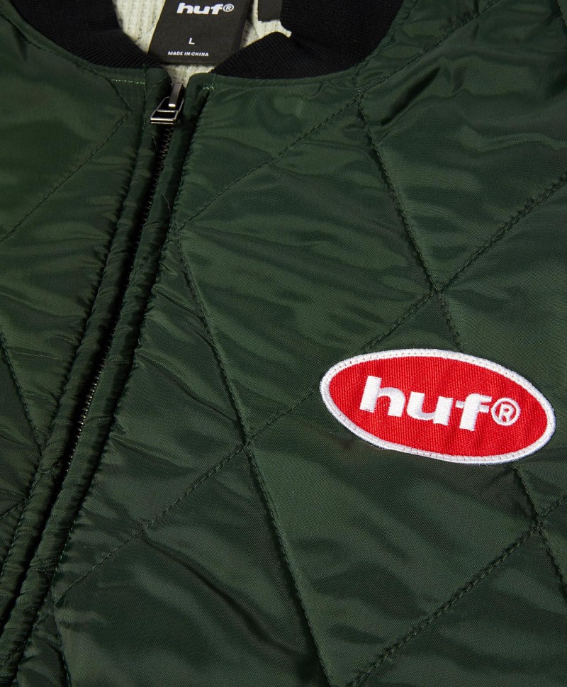 HUF X MICKEY MOUSE MICKEY QUILTED WORK JACKET FOREST GREEN