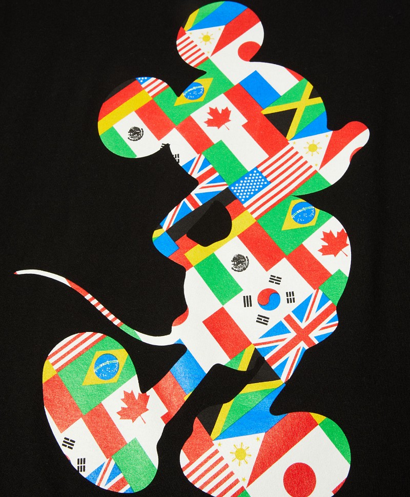 HUF X MICKEY MOUSE WORLD TOUR SILHOUETTE TEE BLACK