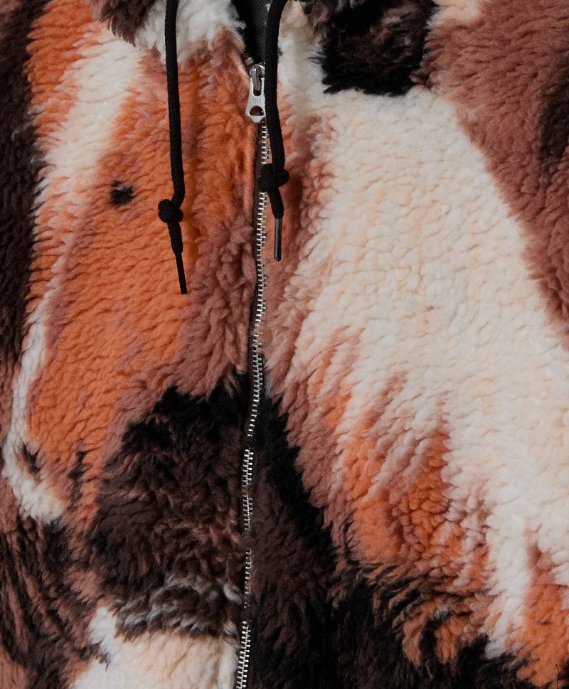 OBEY HORSES SHERPA JACKET BROWN MULTI