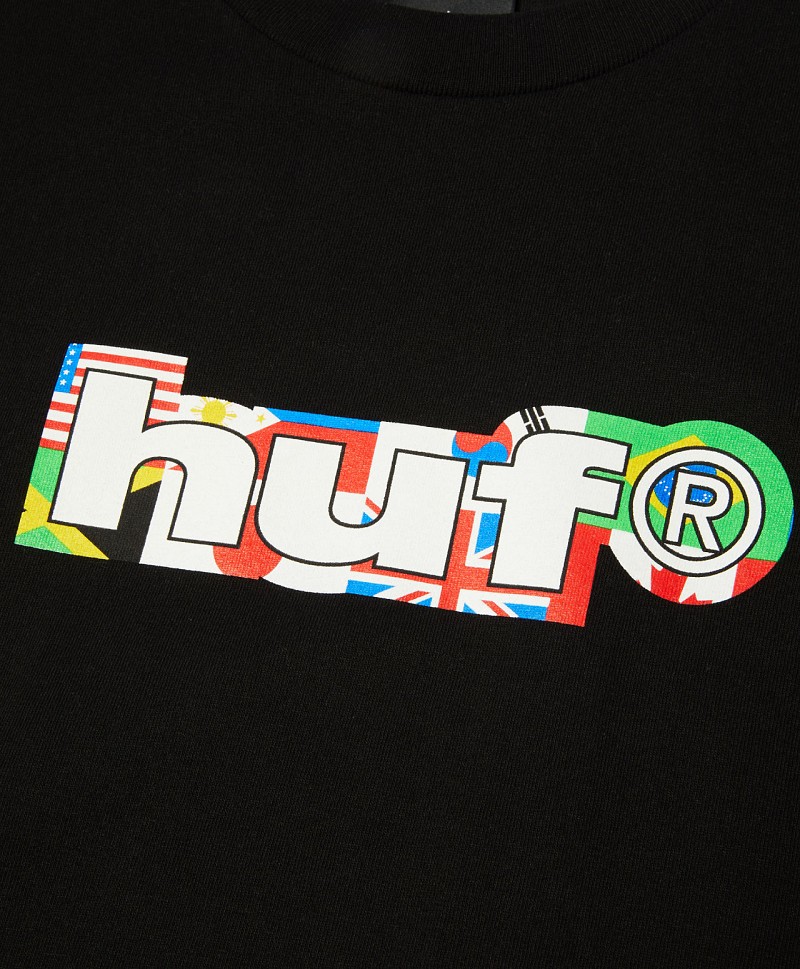 HUF X MICKEY MOUSE WORLD TOUR SILHOUETTE TEE BLACK