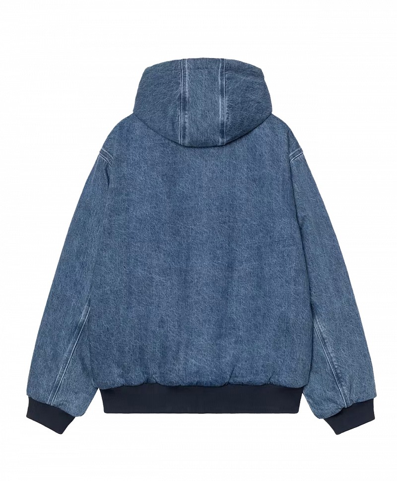 CARHARTT WIP OG ACTIVE JACKET 5OTH ANNIVERSARY DENIM BLUE/USA RED STONE BLEACHED