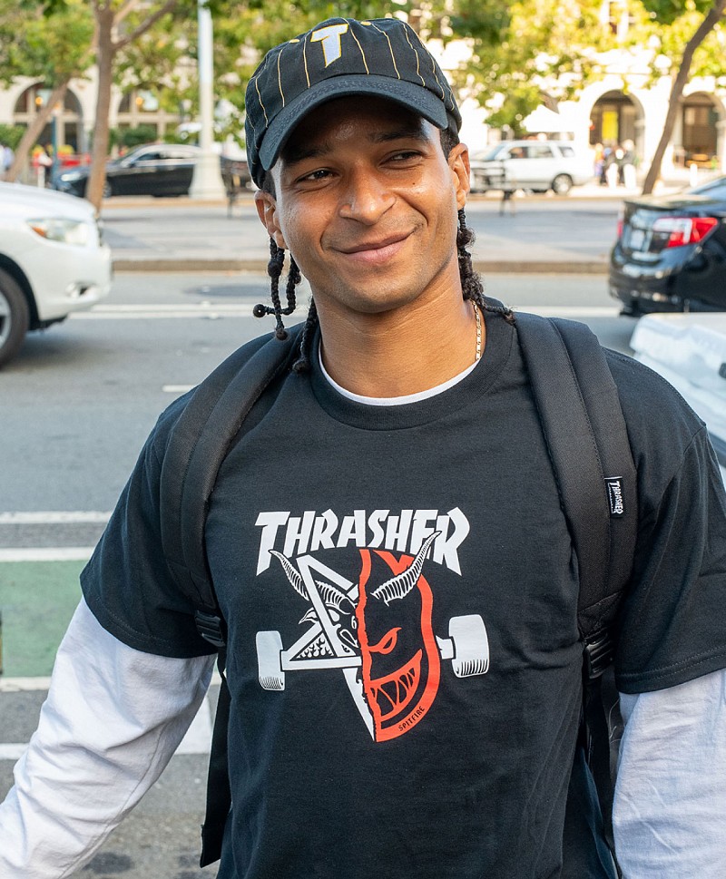 THRASHER X SPITFIRE THRASH & BURN TEE BLACK
