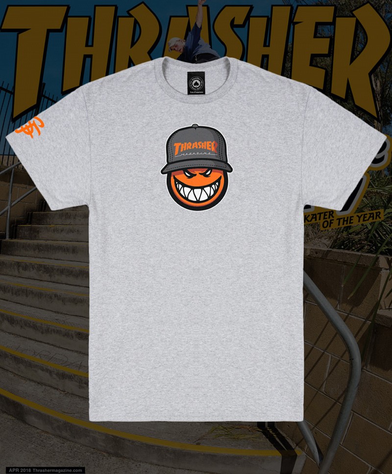 THRASHER X SPITFIRE SF LOC TEE SPORT GREY