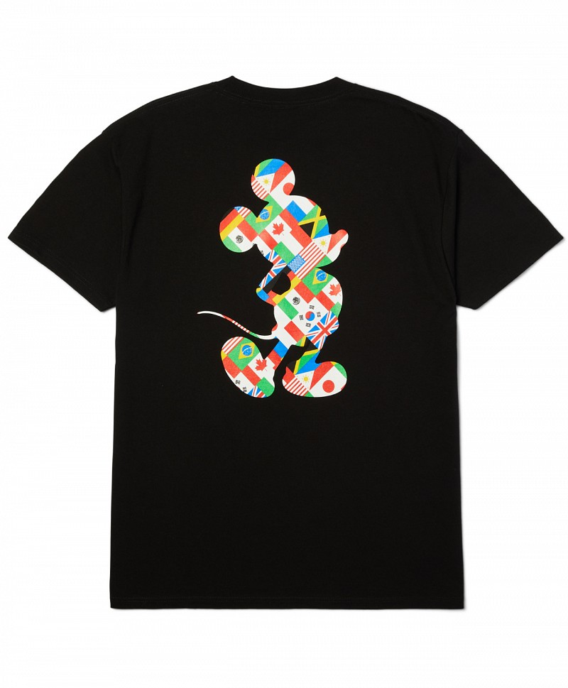 HUF X MICKEY MOUSE WORLD TOUR SILHOUETTE TEE BLACK