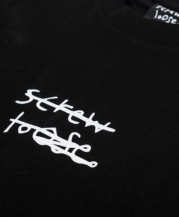 SCREW LOOSE LOGO TEE BLACK
