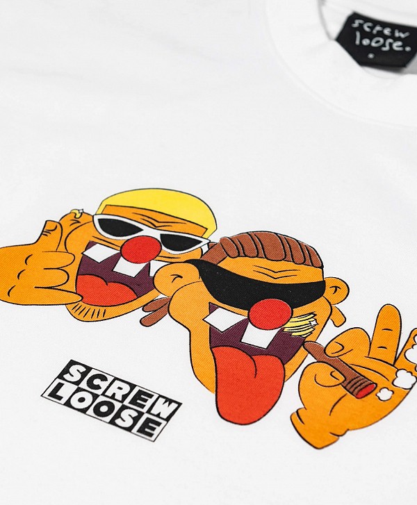 SCREW LOOSE SMOKING TEE WHITE