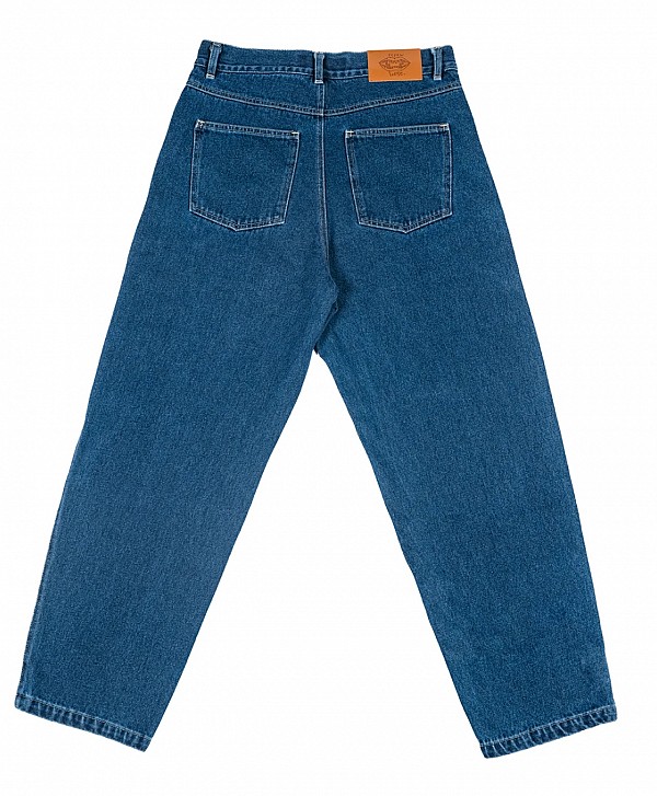 SCREW LOOSE BARREL PANTS WASHED BLUE