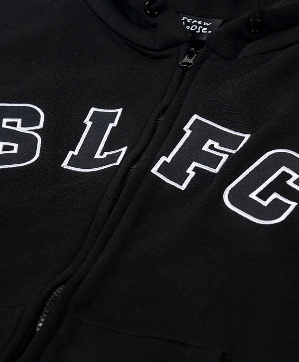 SCREW LOOSE COLLEGE ZIP HOOD BLACK