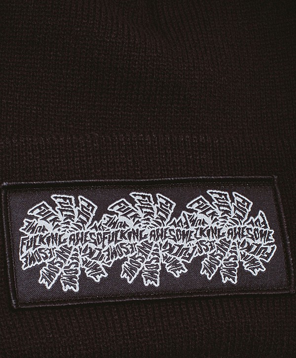 FUCKING AWESOME 3 SPIRAL CUFF BEANIE BLACK