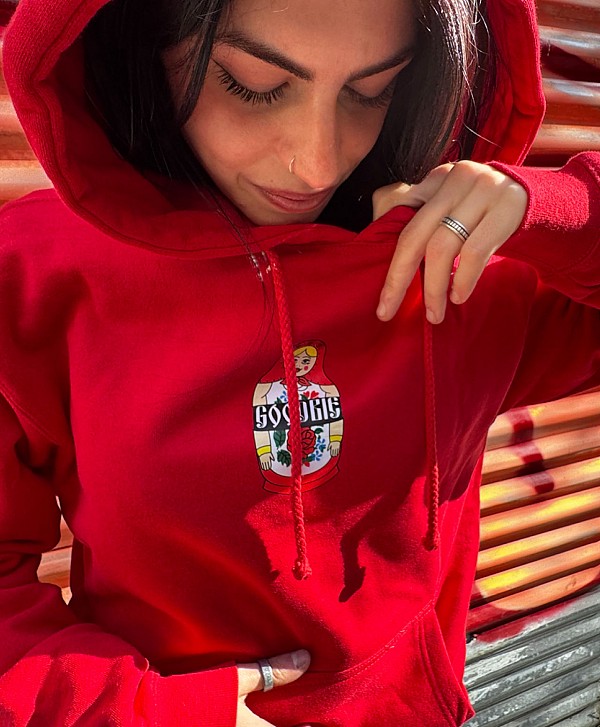 GOODBIE SPYCE GIRLS PREMIUM HOOD RED/BLACK