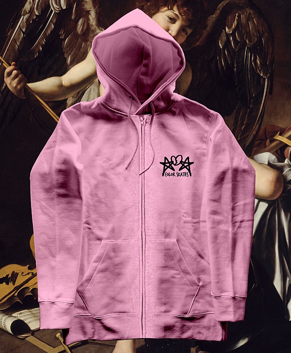COLOR CUPID IN LOVE LARGE PREMIUM ZIP HOOD PINK