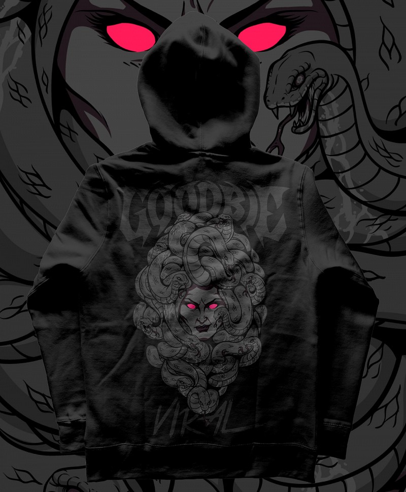 GOODBIE MEDUSA BLACKOUT PREMIUM HOOD BLACK