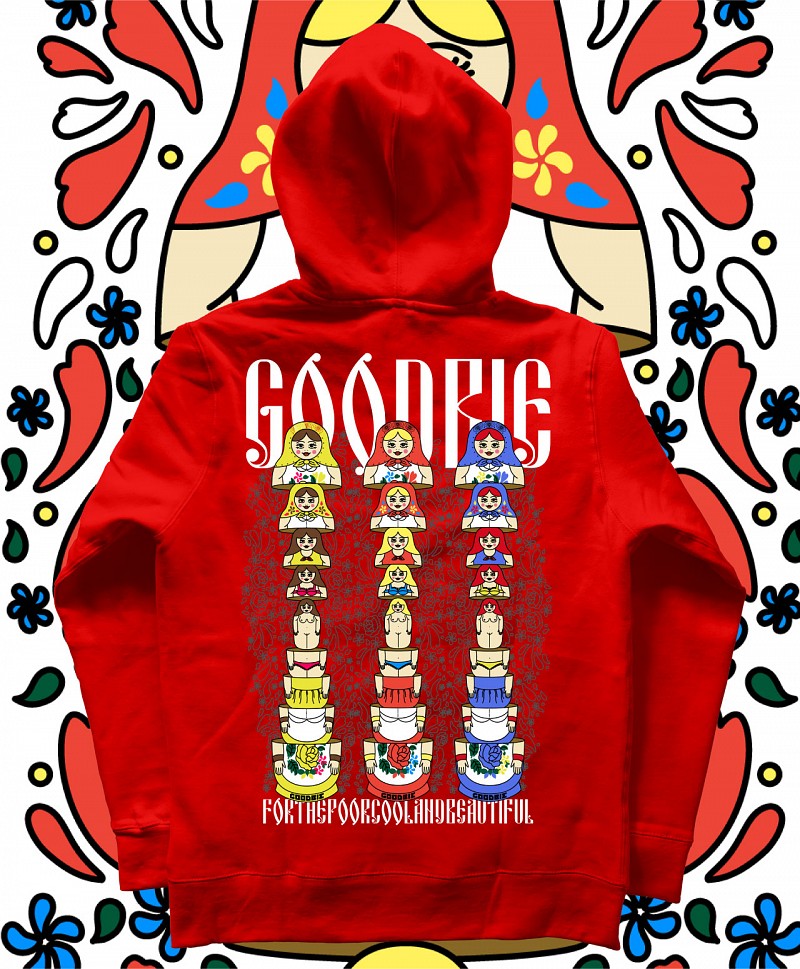GOODBIE SPYCE GIRLS PREMIUM HOOD RED/WHITE