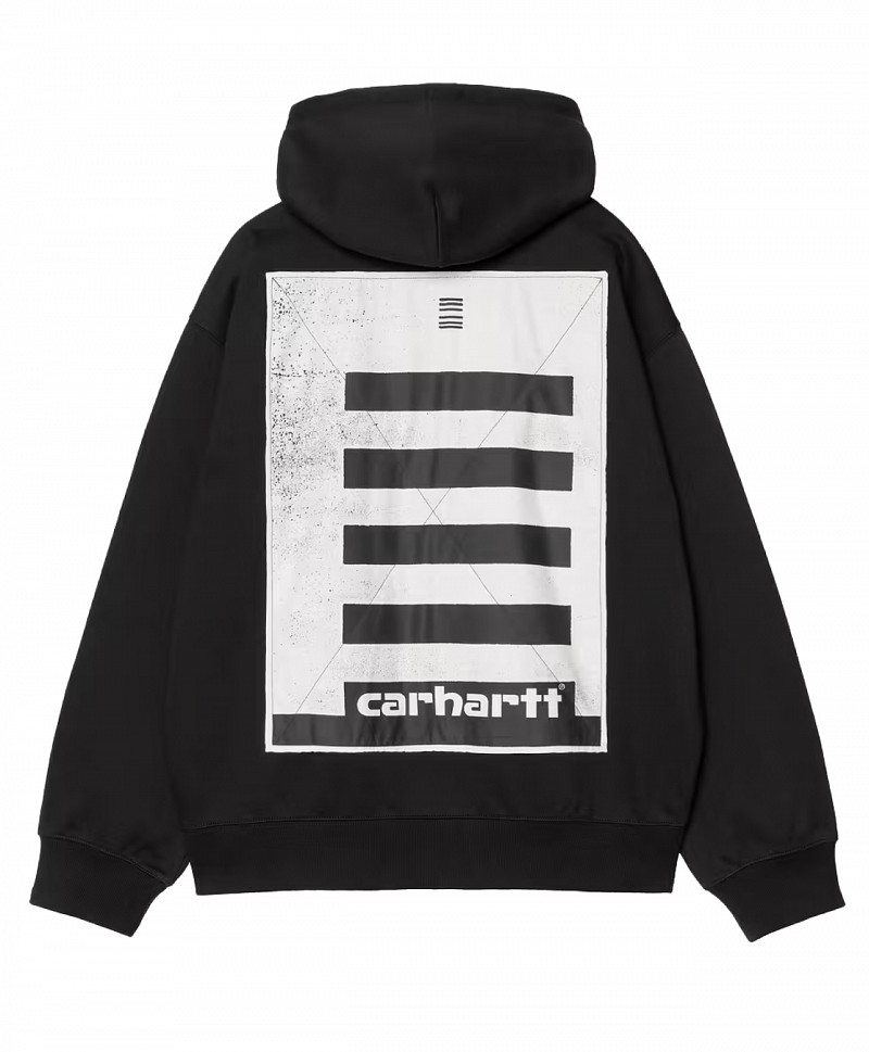 CARHARTT ARCHIVE LINES HOODED JACKET BLACK