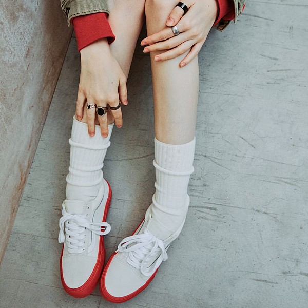 VANS OLD SKOOL SIDEWALL CRIMSON