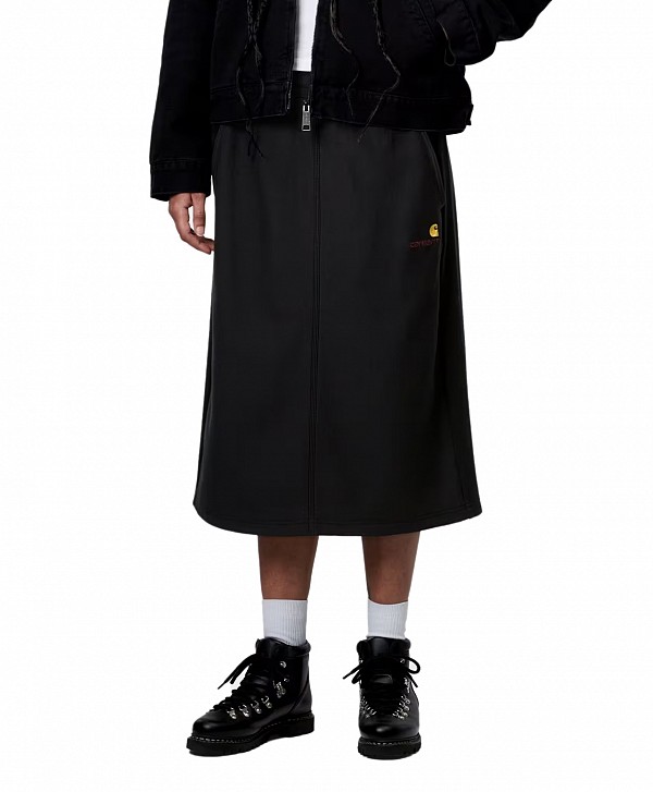 CARHARTT WIP WOMEN'S AMERICAN SCRIPT SWEAT SKIRT BLACK