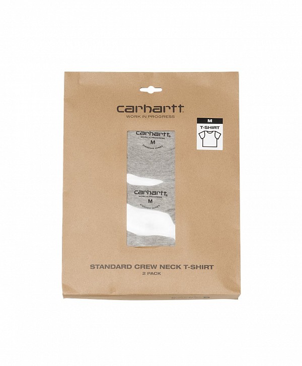 CARHARTT WIP STANDARD CREW NECK TEE 2-PACK GREY HEATHER