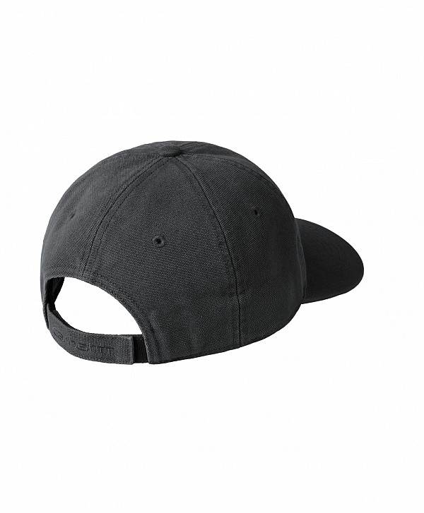 CARHARTT WIP CANVAS CAP BLACK STONE WASHED