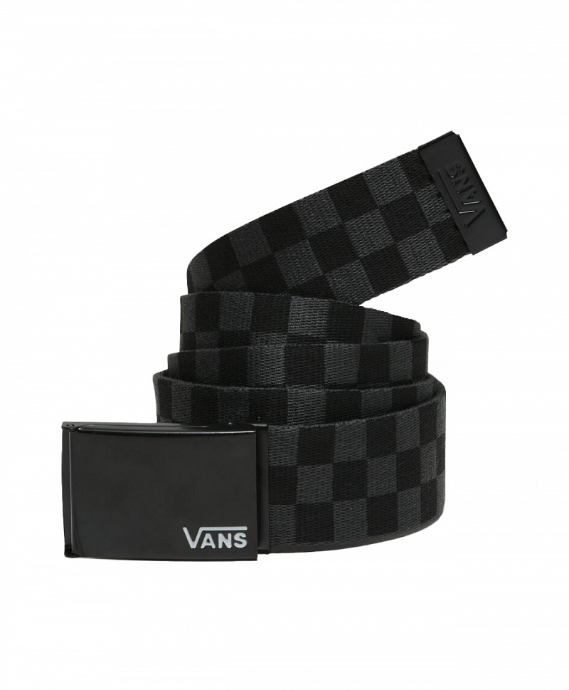 VANS DEPPSTER WEB BELT CHECK BLACK/CHARCOAL