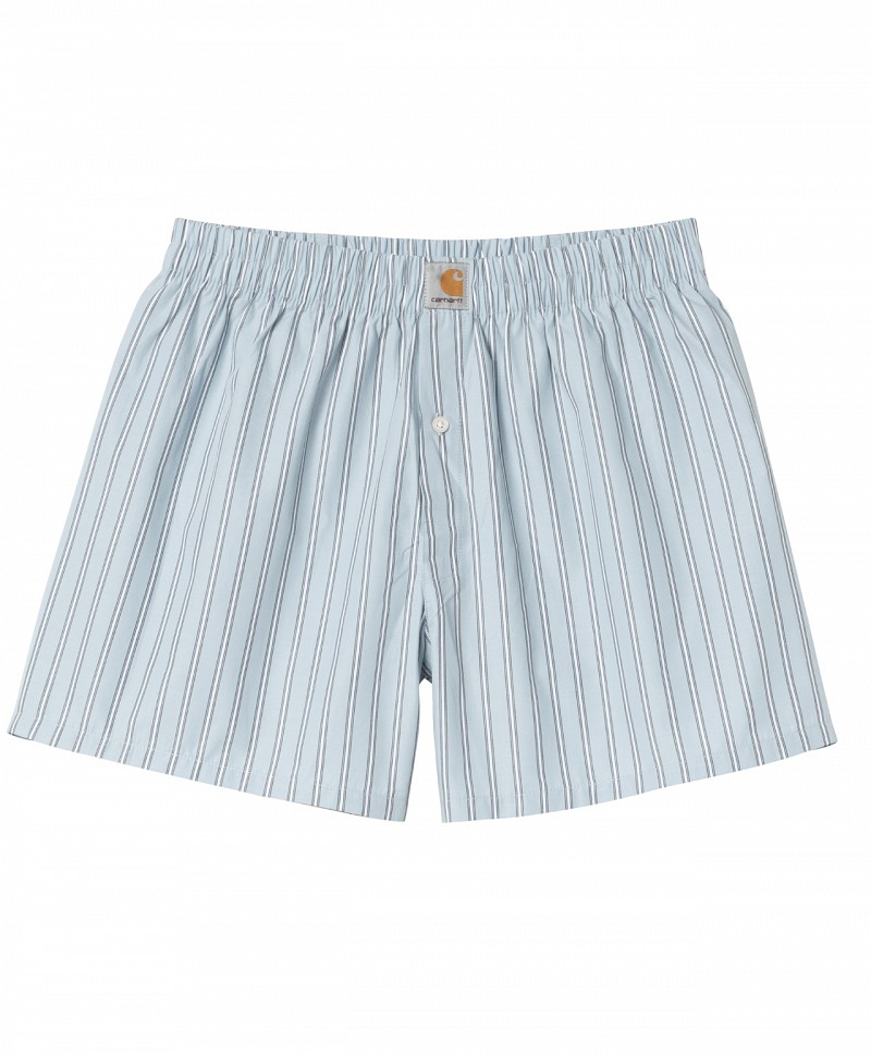 CARHARTT WIP COTTON BOXER GRIMSBY STRIPE/BLUE FOG