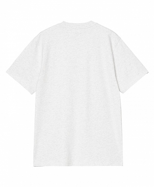 CARHARTT WIP SCRIPT TEE ASH HEATHER/COZY PURPLE