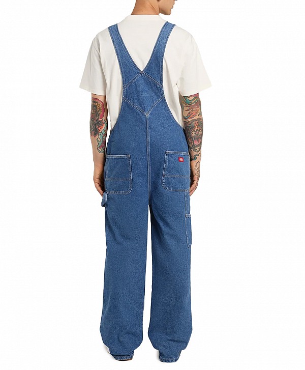 DICKIES LOOSE DENIM BIB CLASSIC BLUE