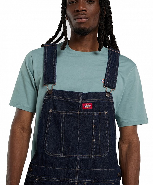 DICKIES LOOSE DENIM BIB RINSED