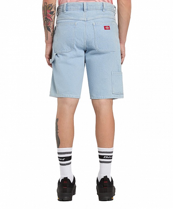 DICKIES 993 11 INCH CARPENTER DENIM SHORTS VINTAGE AGED BLUE