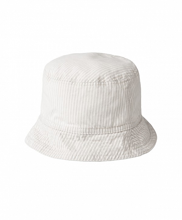 CARHARTT WIP MERCER STRIPE BUCKET HAT GRAPHITE BLEACHED