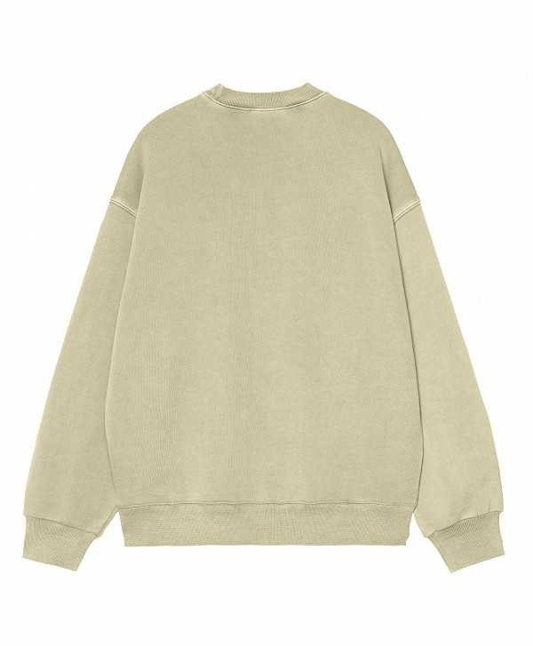 CARHARTT WIP NELSON CREW GENTLE GREEN GARMENT DYED